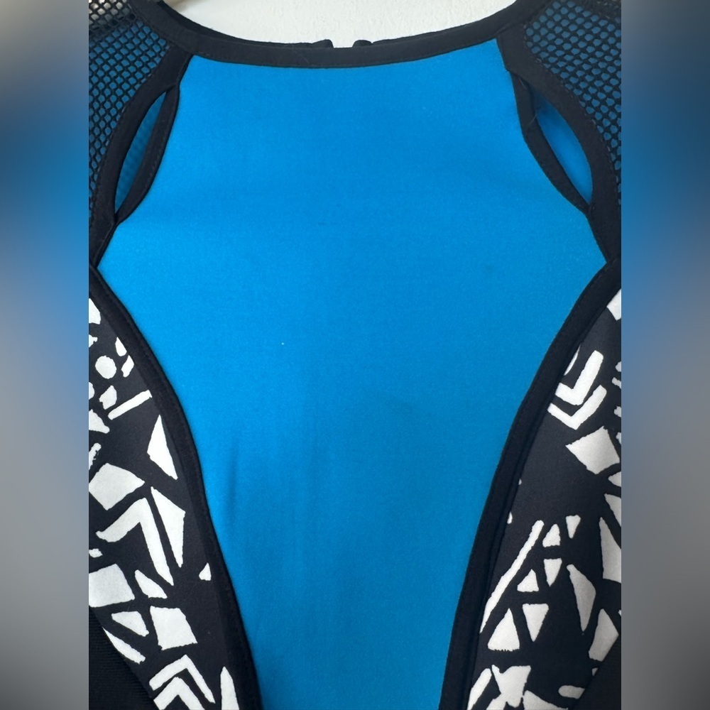 River Island Royal Blue & Black Patterned Dress – Size 8 - Picture 5 of 17